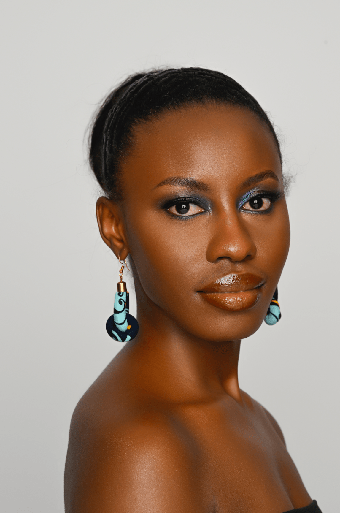 Lightweight Ankara Fabric Print Dangle Knot Earrings - Fatisha Boutique