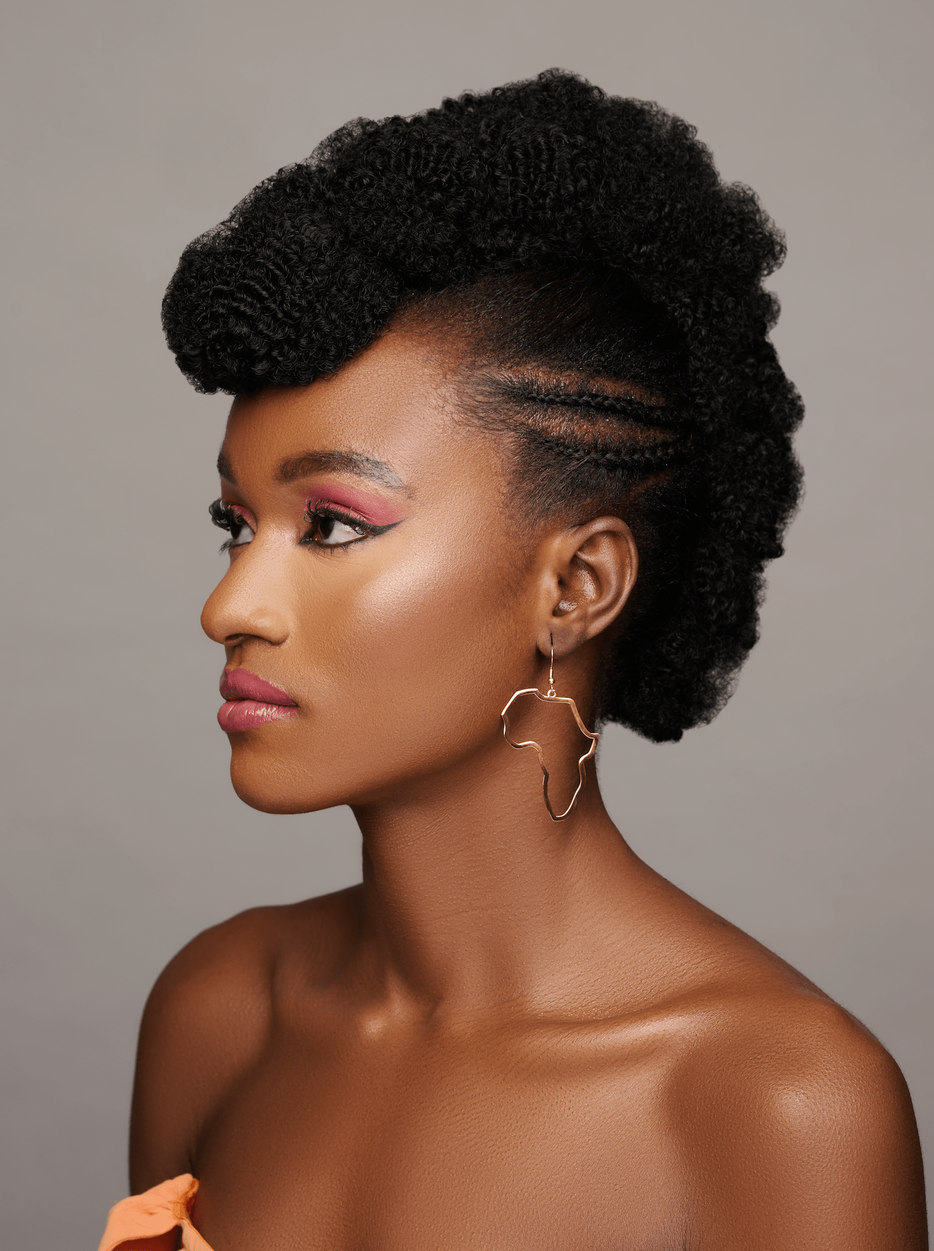 Lightweight Medium Stainless Steel Africa Map Shaped Dangle Earrings - Fatisha Boutique