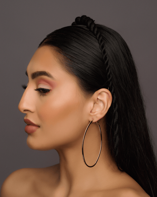 Lightweight Oval Statement Hoop Earrings - Fatisha Boutique