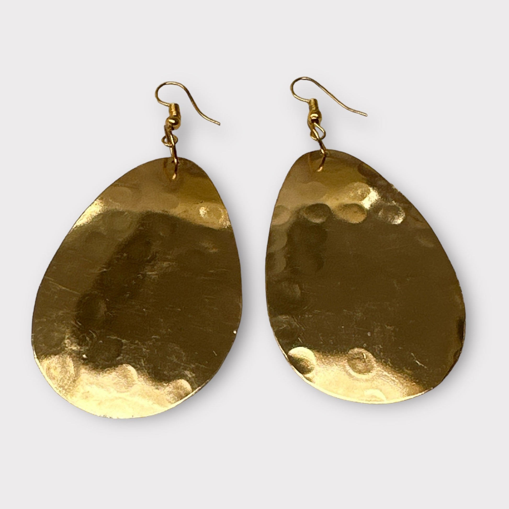 Lightweight Teardrop Brass - Plated Dangle Earrings - Fatisha Boutique