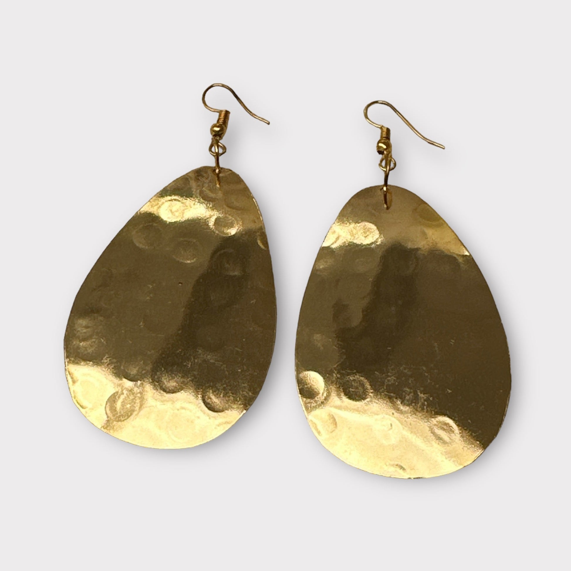 Lightweight Teardrop Brass - Plated Dangle Earrings - Fatisha Boutique