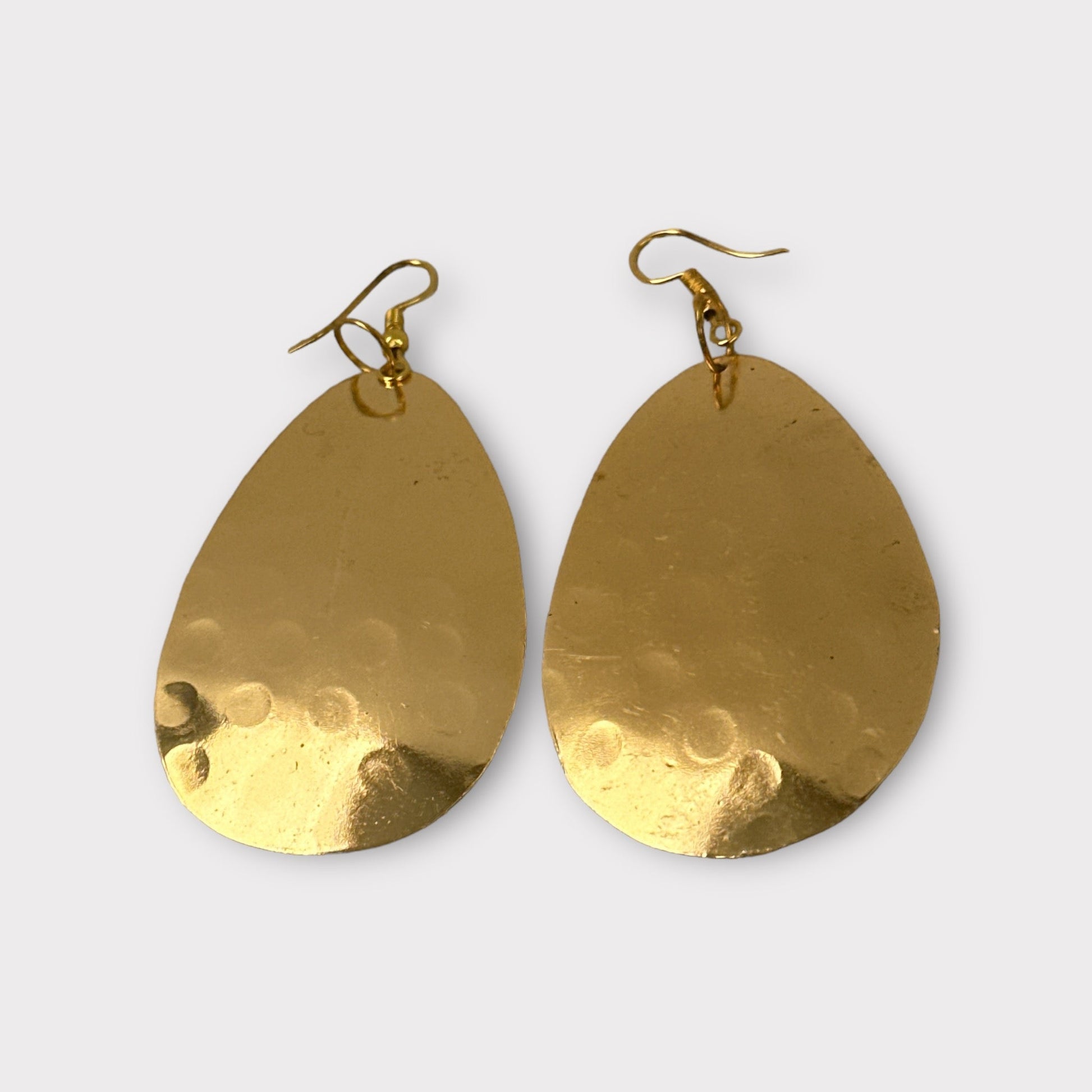 Lightweight Teardrop Brass - Plated Dangle Earrings - Fatisha Boutique
