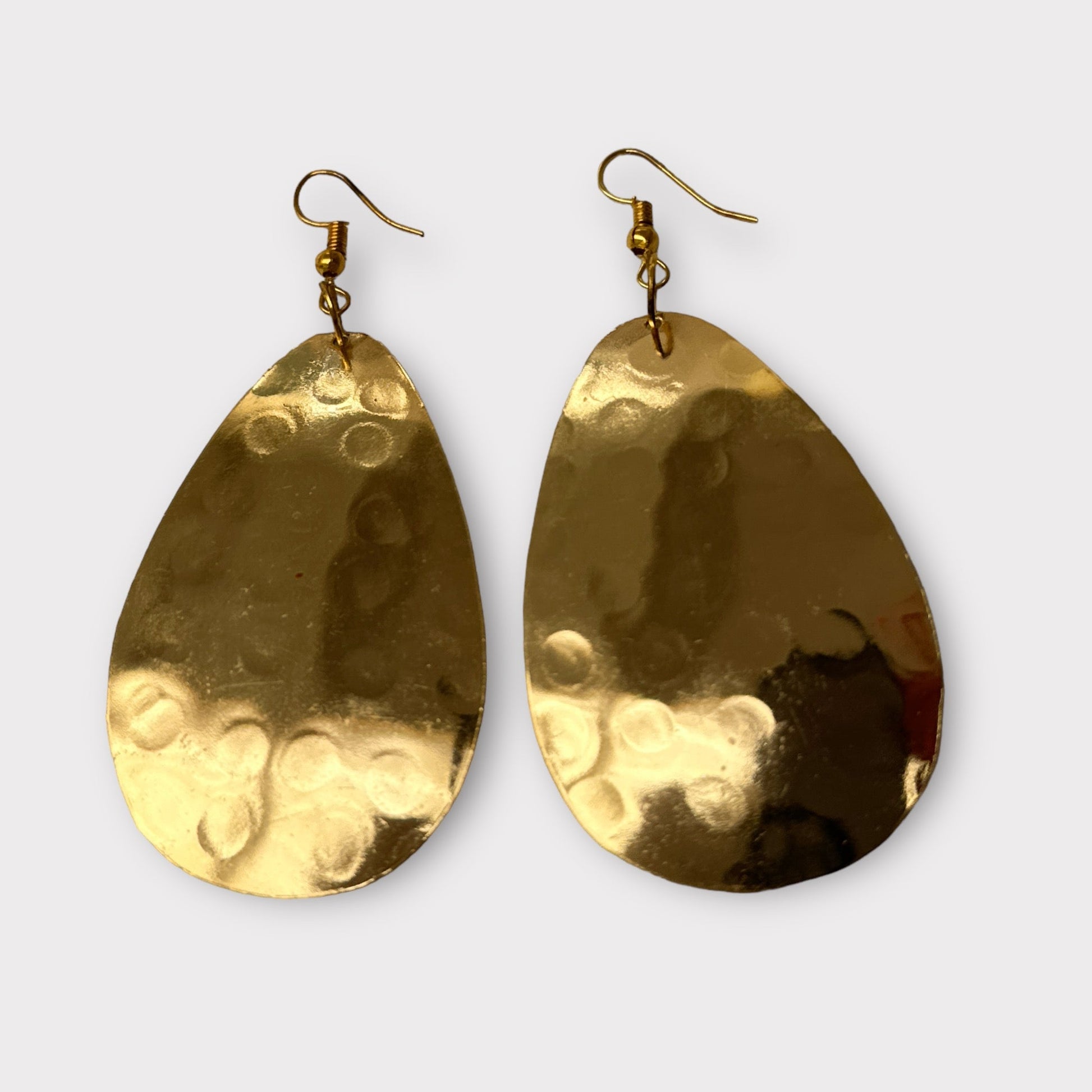 Lightweight Teardrop Brass - Plated Dangle Earrings - Fatisha Boutique