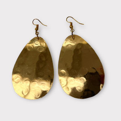 Lightweight Teardrop Brass - Plated Dangle Earrings - Fatisha Boutique