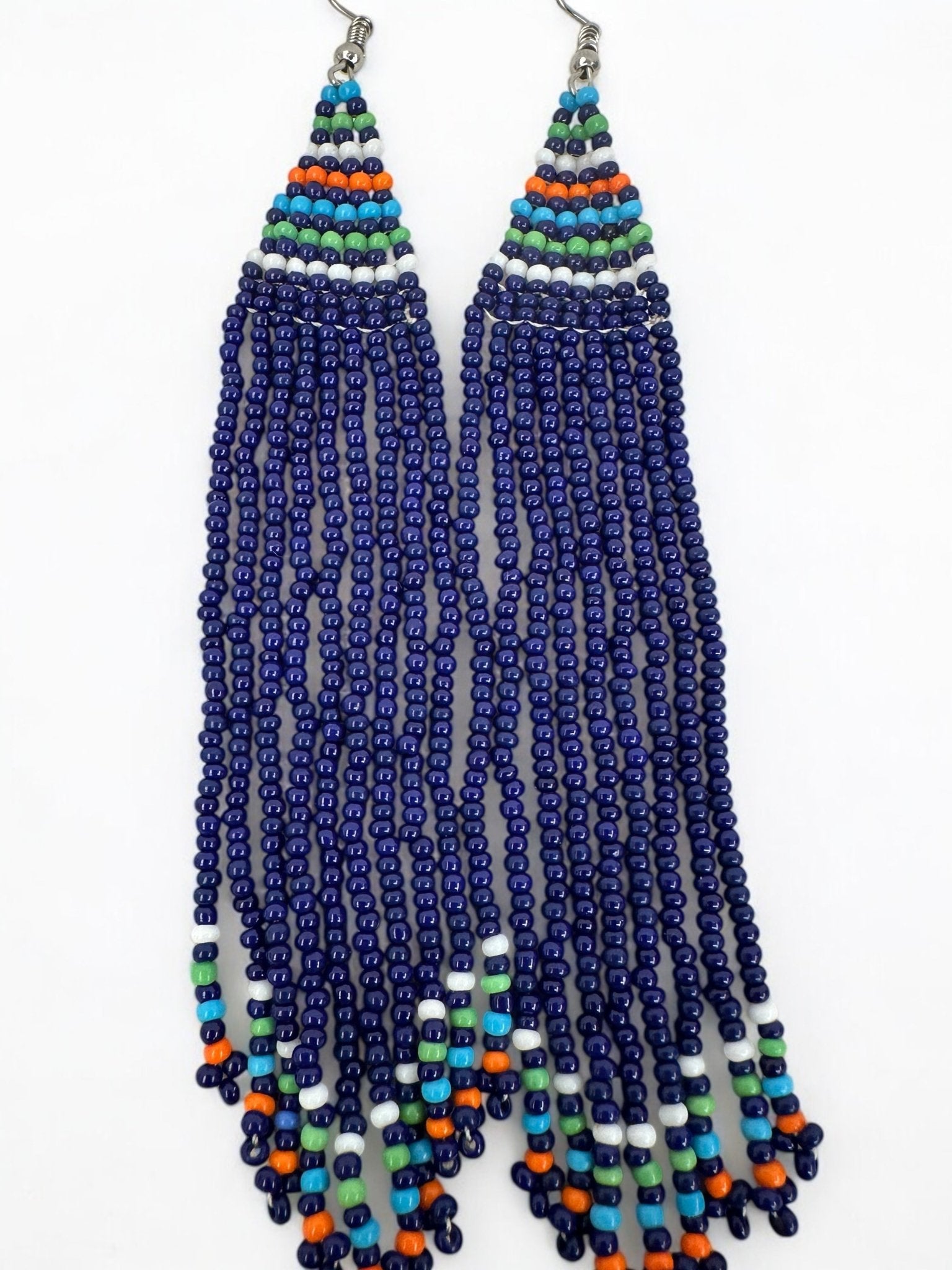 Long Authentic African Maasai Zulu Style Tribal Ethnic Tassels Dangle Earrings - Fatisha Boutique