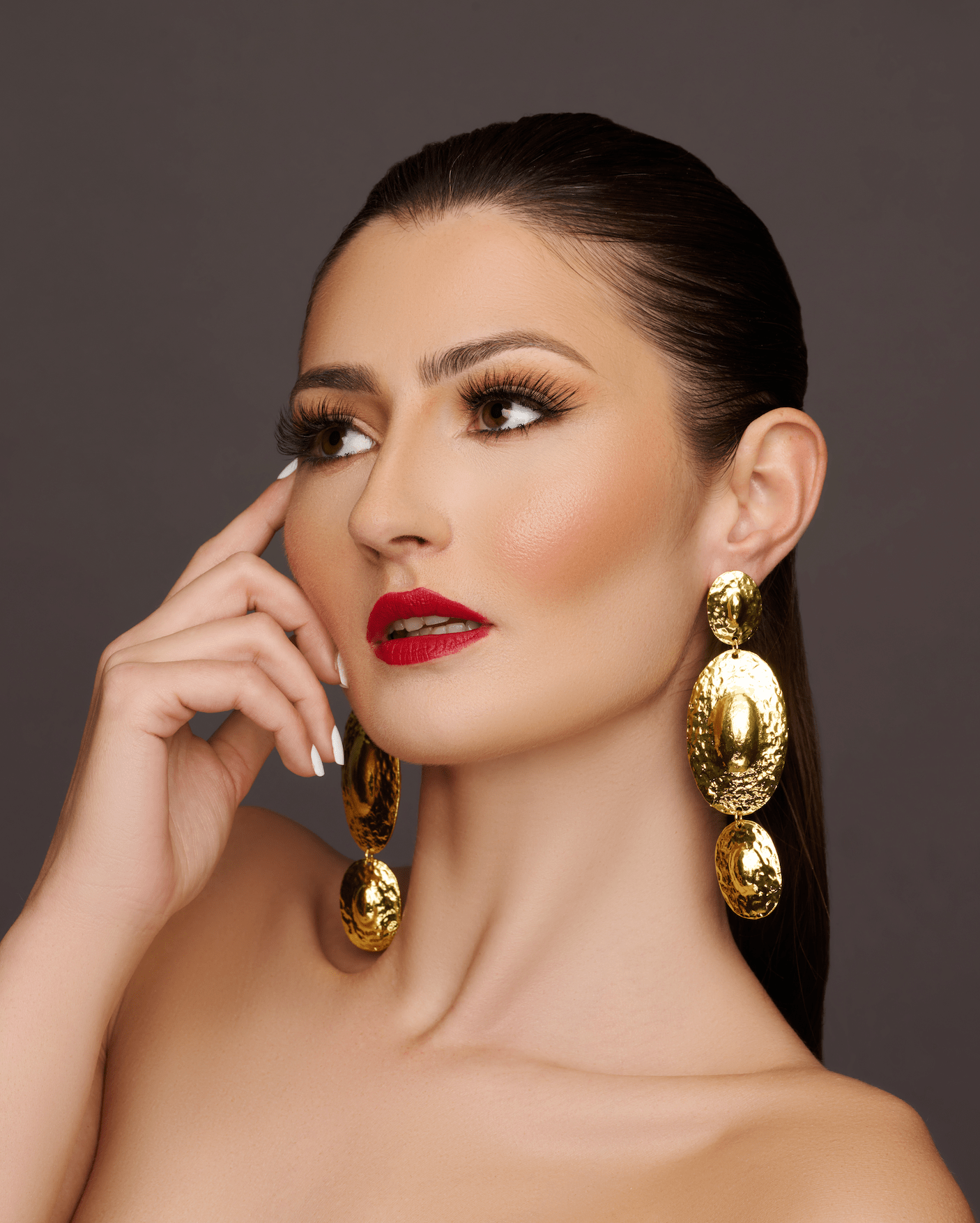 Long Elegant Hammered Alloy Dangle Earrings - Fatisha Boutique
