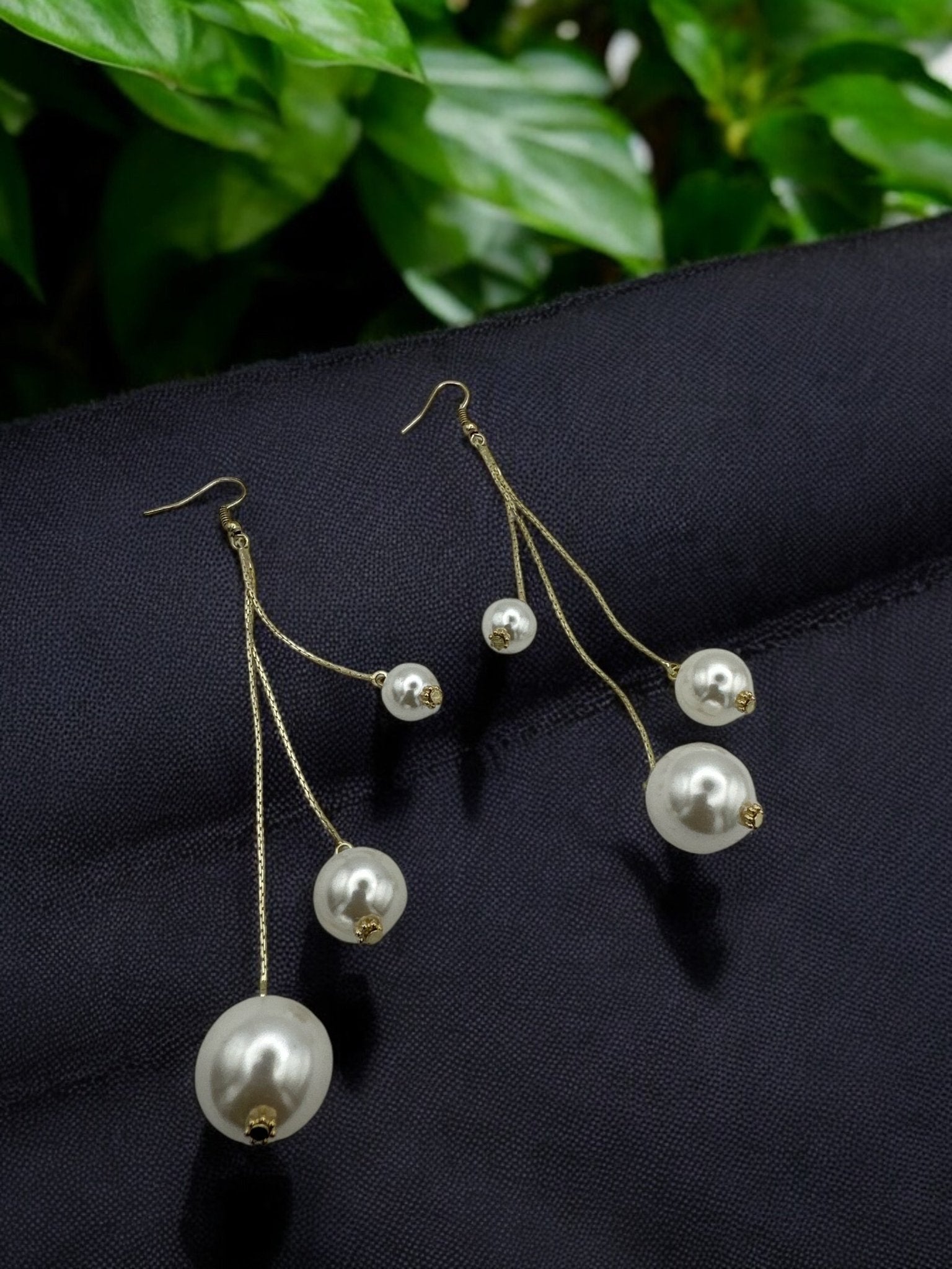 Long Faux Pearl Dangle Earrings - Fatisha Boutique