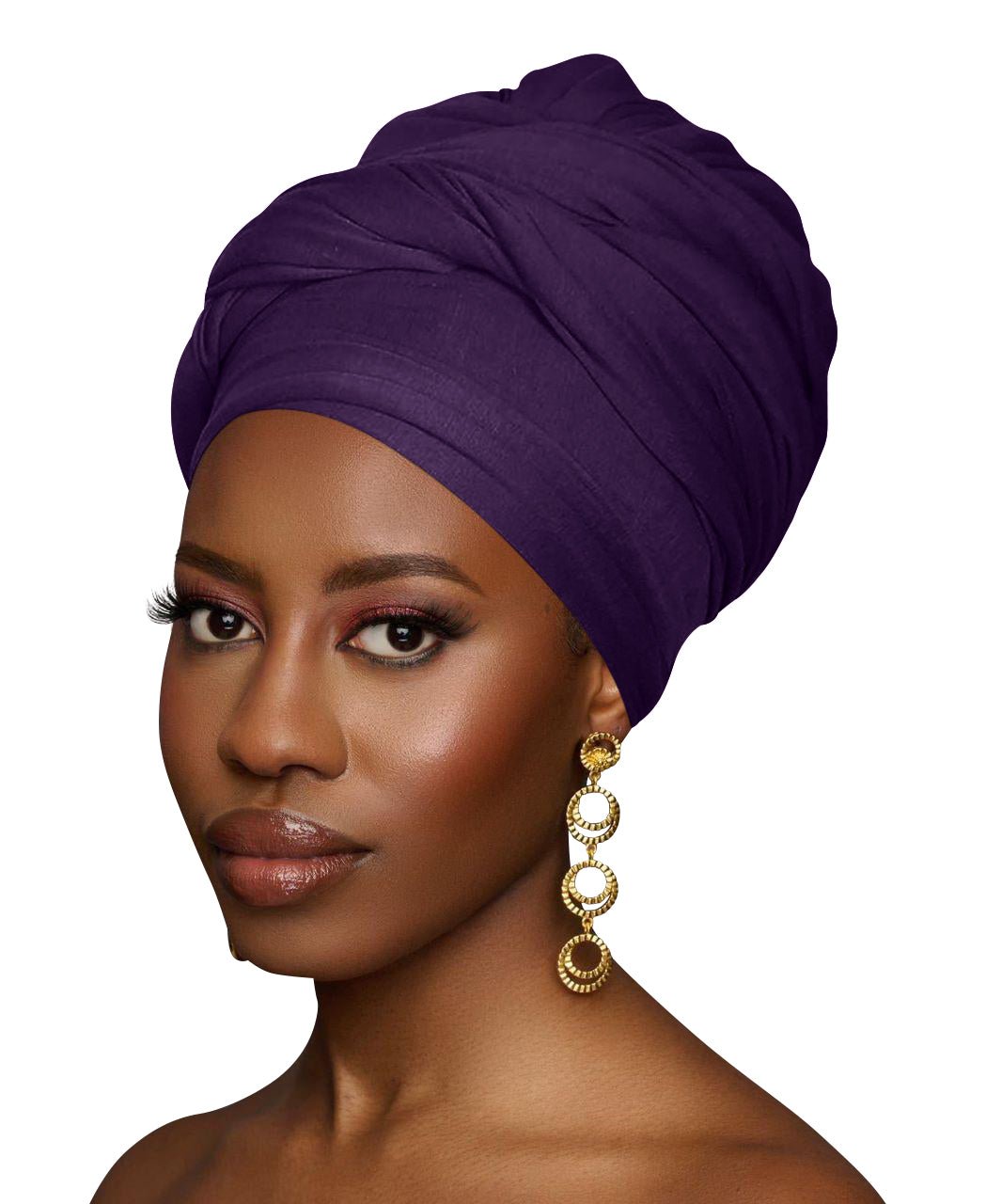 Long Stretch Soft Jersey Knit Fabric Turban Head Wrap – Stylish & Comfortable Headscarf for Women - Fatisha Boutique