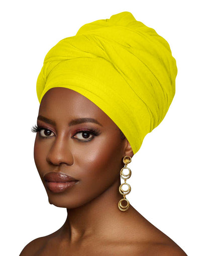 Long Stretch Soft Jersey Knit Fabric Turban Head Wrap – Stylish & Comfortable Headscarf for Women - Fatisha Boutique