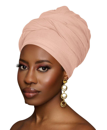 Long Stretch Soft Jersey Knit Fabric Turban Head Wrap – Stylish & Comfortable Headscarf for Women - Fatisha Boutique