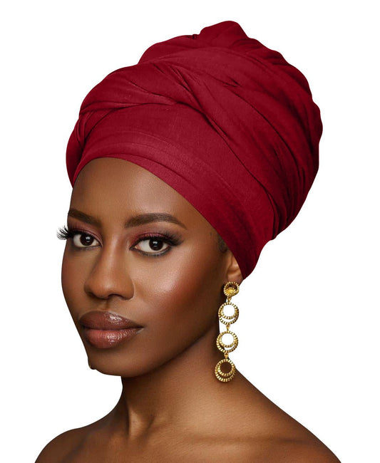 Long Stretch Soft Jersey Knit Fabric Turban Head Wrap – Stylish & Comfortable Headscarf for Women - Fatisha Boutique