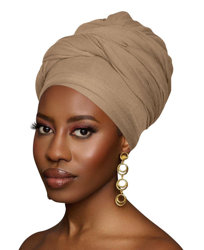 Long Stretch Soft Jersey Knit Fabric Turban Head Wrap – Stylish & Comfortable Headscarf for Women - Fatisha Boutique