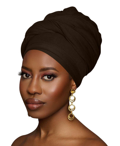 Long Stretch Soft Jersey Knit Fabric Turban Head Wrap – Stylish & Comfortable Headscarf for Women - Fatisha Boutique