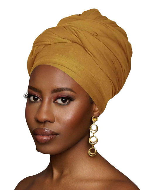 Long Stretch Soft Jersey Knit Fabric Turban Head Wrap – Stylish & Comfortable Headscarf for Women - Fatisha Boutique