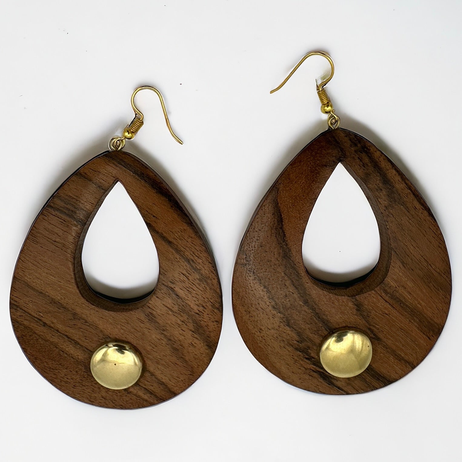 Long Teardrop Wooden Ethnic Dangle Earrings - Fatisha Boutique