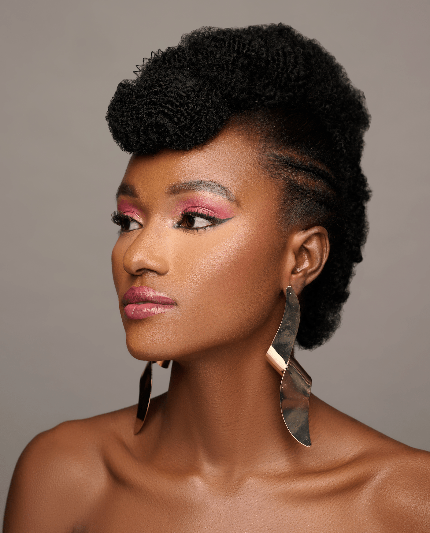 Long Twisted Spiral Colourful Metal Statement Earrings - Fatisha Boutique