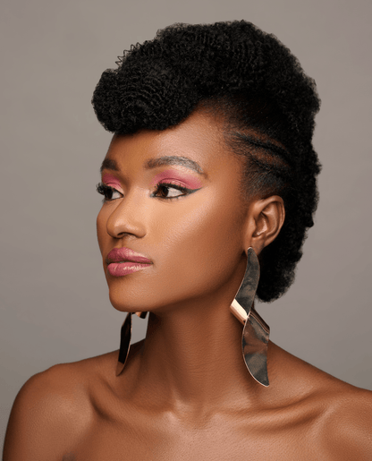 Long Twisted Spiral Colourful Metal Statement Earrings - Fatisha Boutique