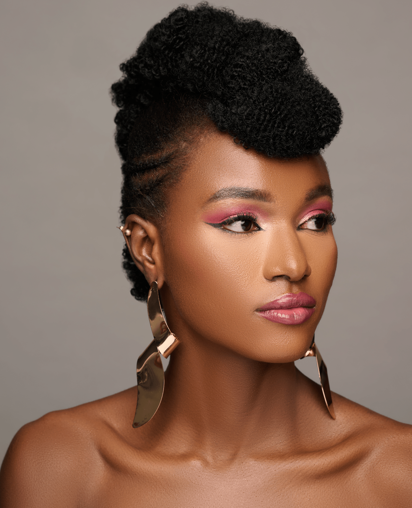 Long Twisted Spiral Colourful Metal Statement Earrings - Fatisha Boutique