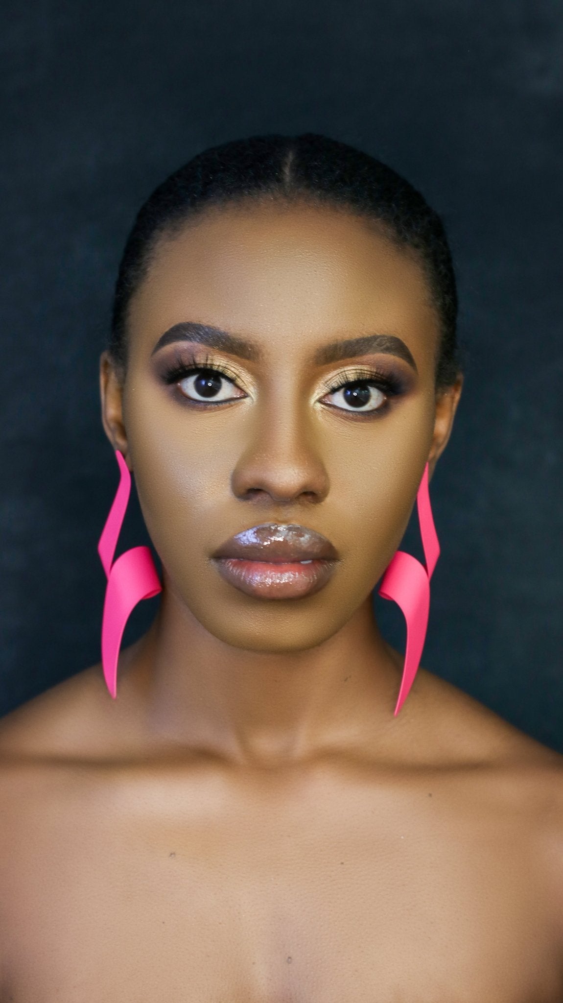 Long Twisted Spiral Colourful Metal Statement Earrings - Fatisha Boutique