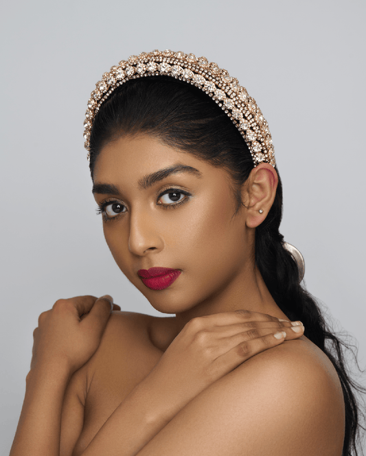 Luxury Crystal Diamante Rhinestone Baroque Padded Headband Hair Jewellery - Fatisha Boutique