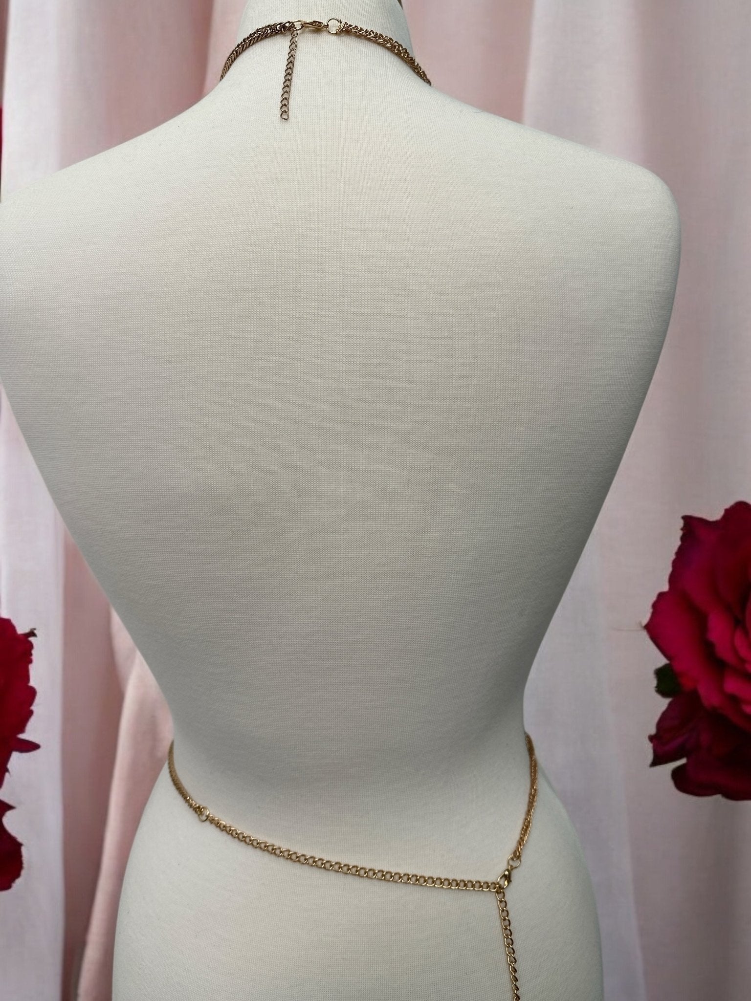 Luxury Multicolour Statement Rhinestone Body Chain – Crystal Bridal & Evening Wear Jewellery - Fatisha Boutique