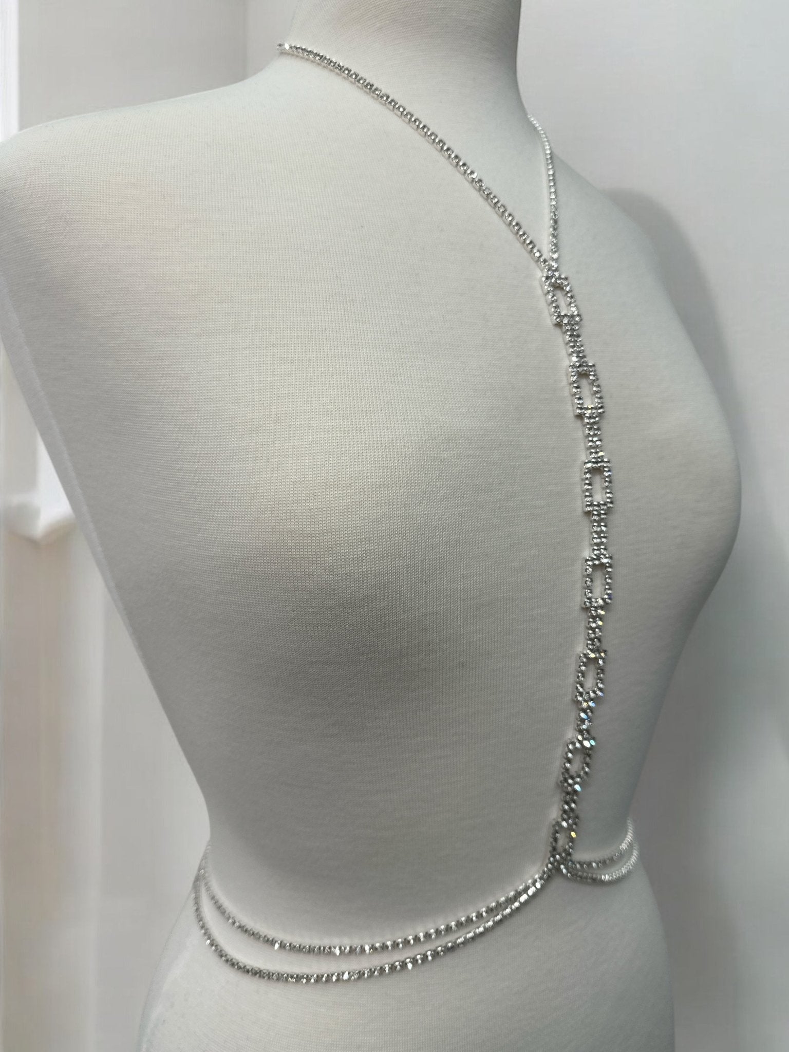 Luxury Rhinestone Body Chain Jewellery – Gold & Silver - Fatisha Boutique
