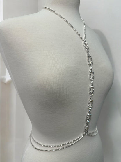 Luxury Rhinestone Body Chain Jewellery – Gold & Silver - Fatisha Boutique