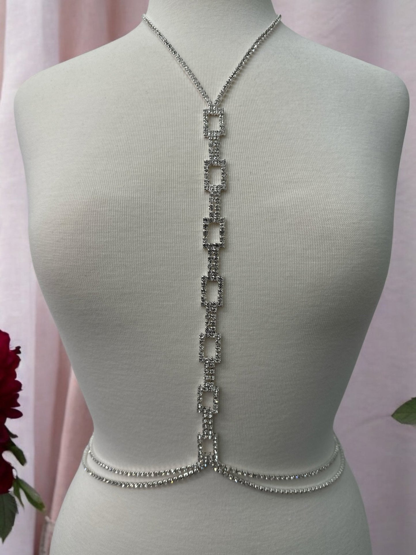 Luxury Rhinestone Body Chain Jewellery – Gold & Silver - Fatisha Boutique