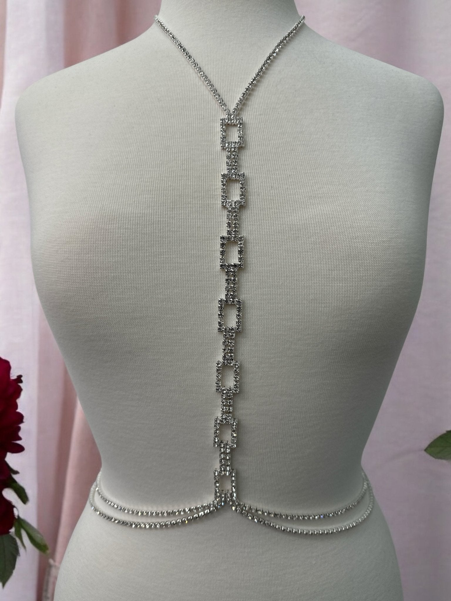 Luxury Rhinestone Body Chain Jewellery – Gold & Silver - Fatisha Boutique