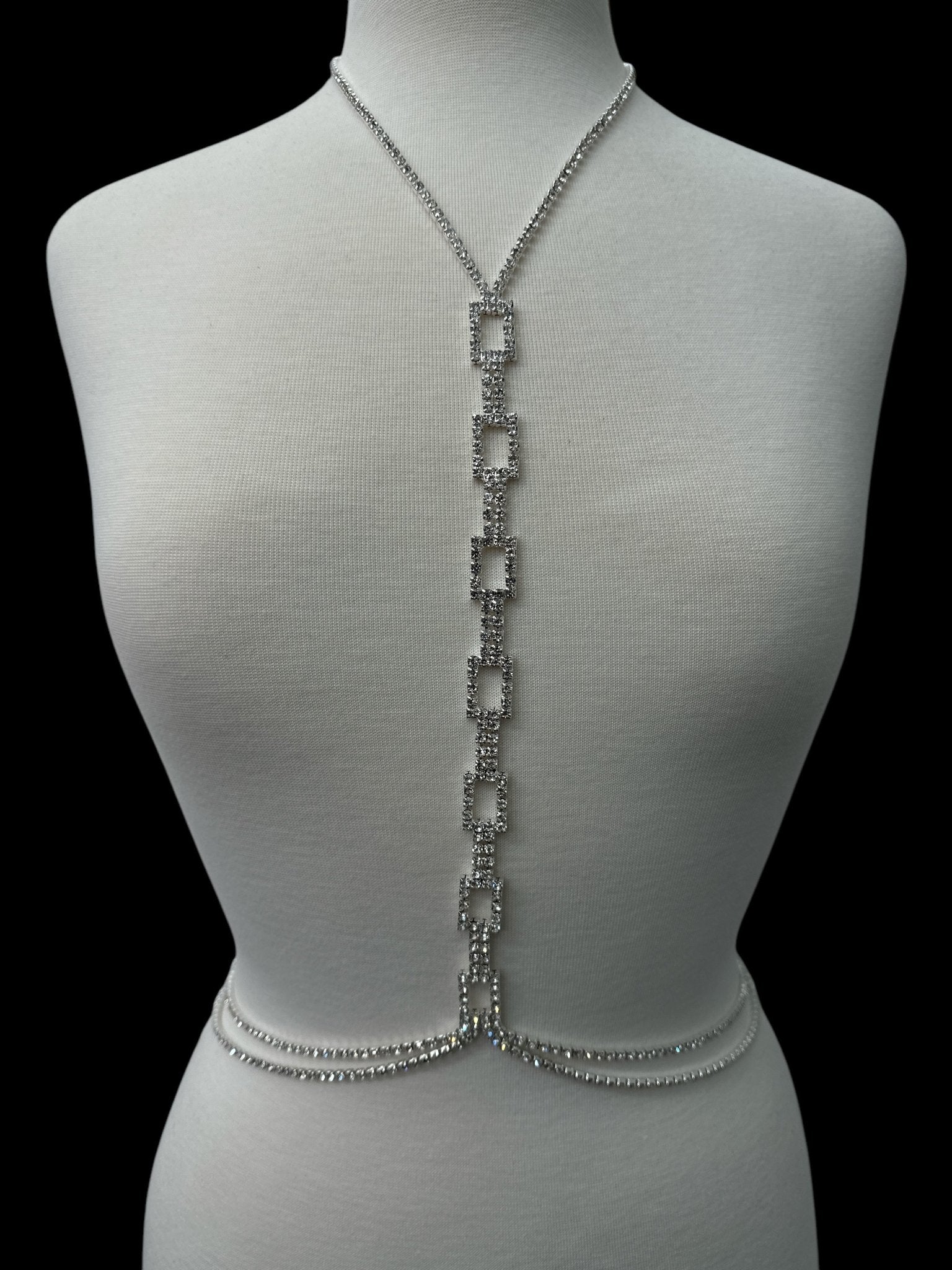 Luxury Rhinestone Body Chain Jewellery – Gold & Silver - Fatisha Boutique