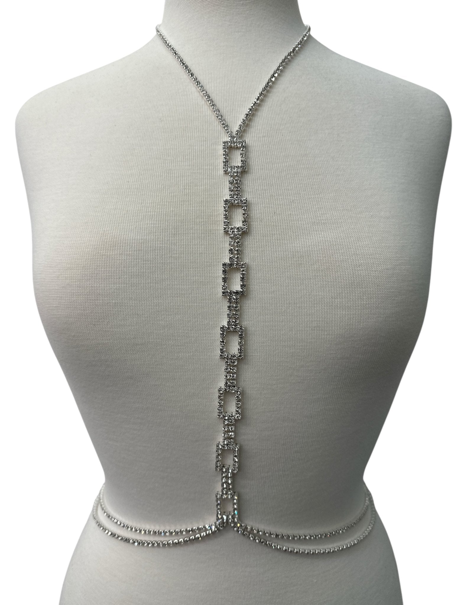 Luxury Rhinestone Body Chain Jewellery – Gold & Silver - Fatisha Boutique