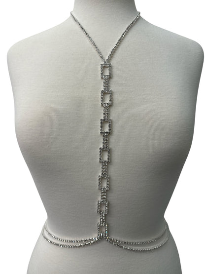 Luxury Rhinestone Body Chain Jewellery – Gold & Silver - Fatisha Boutique
