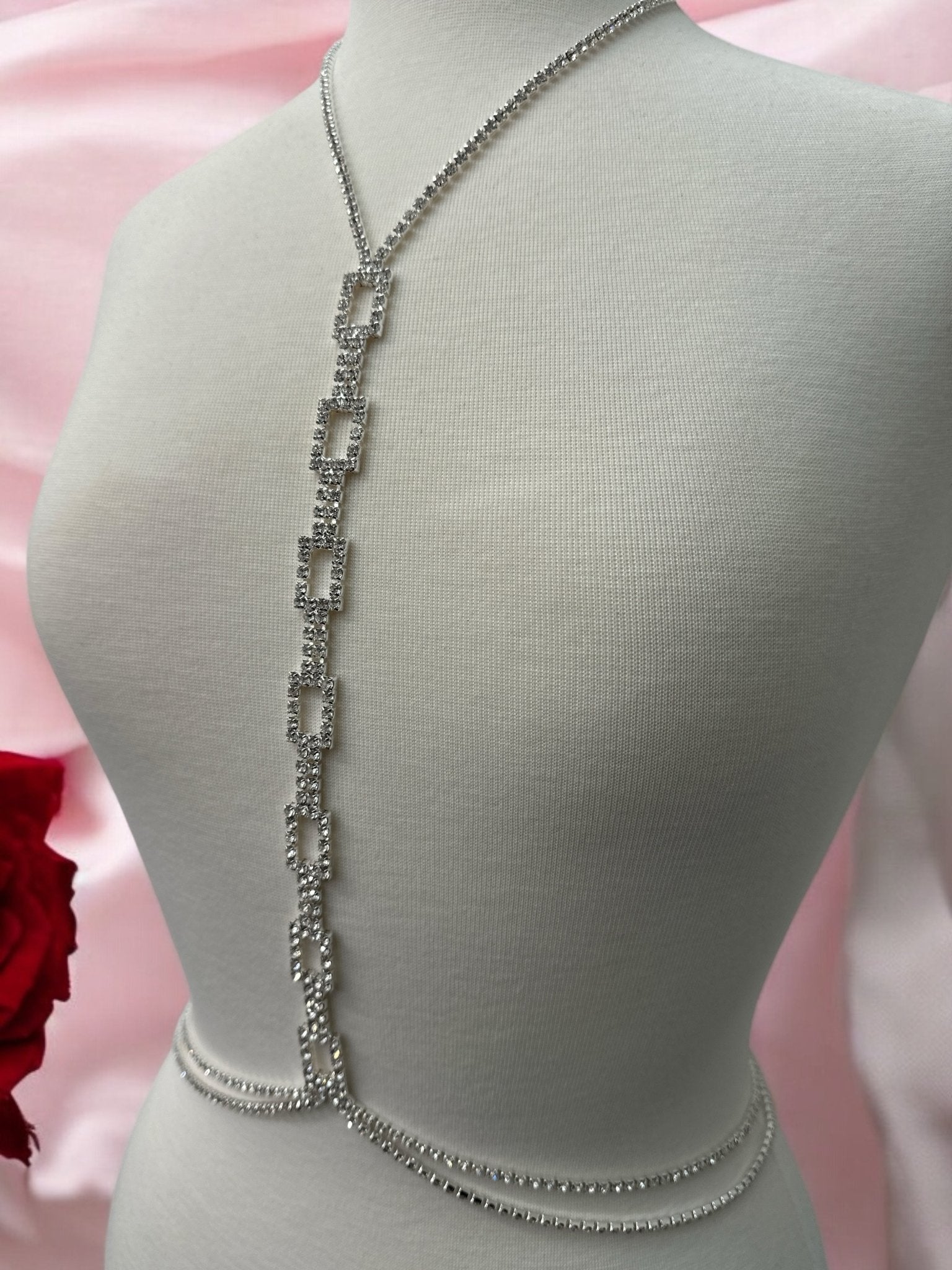 Luxury Rhinestone Body Chain Jewellery – Gold & Silver - Fatisha Boutique