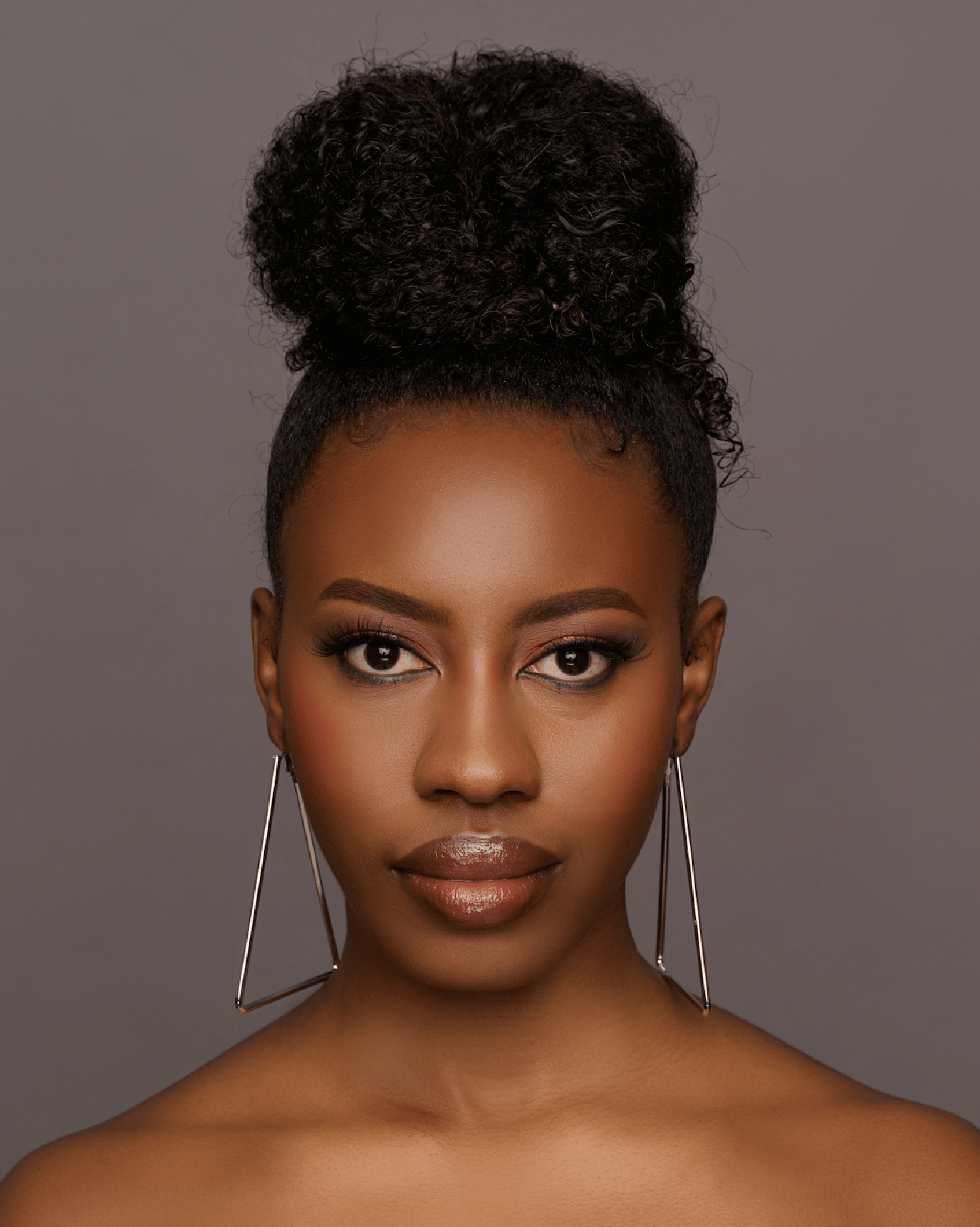Medium Triangle Statement Hoop Earrings - Fatisha Boutique