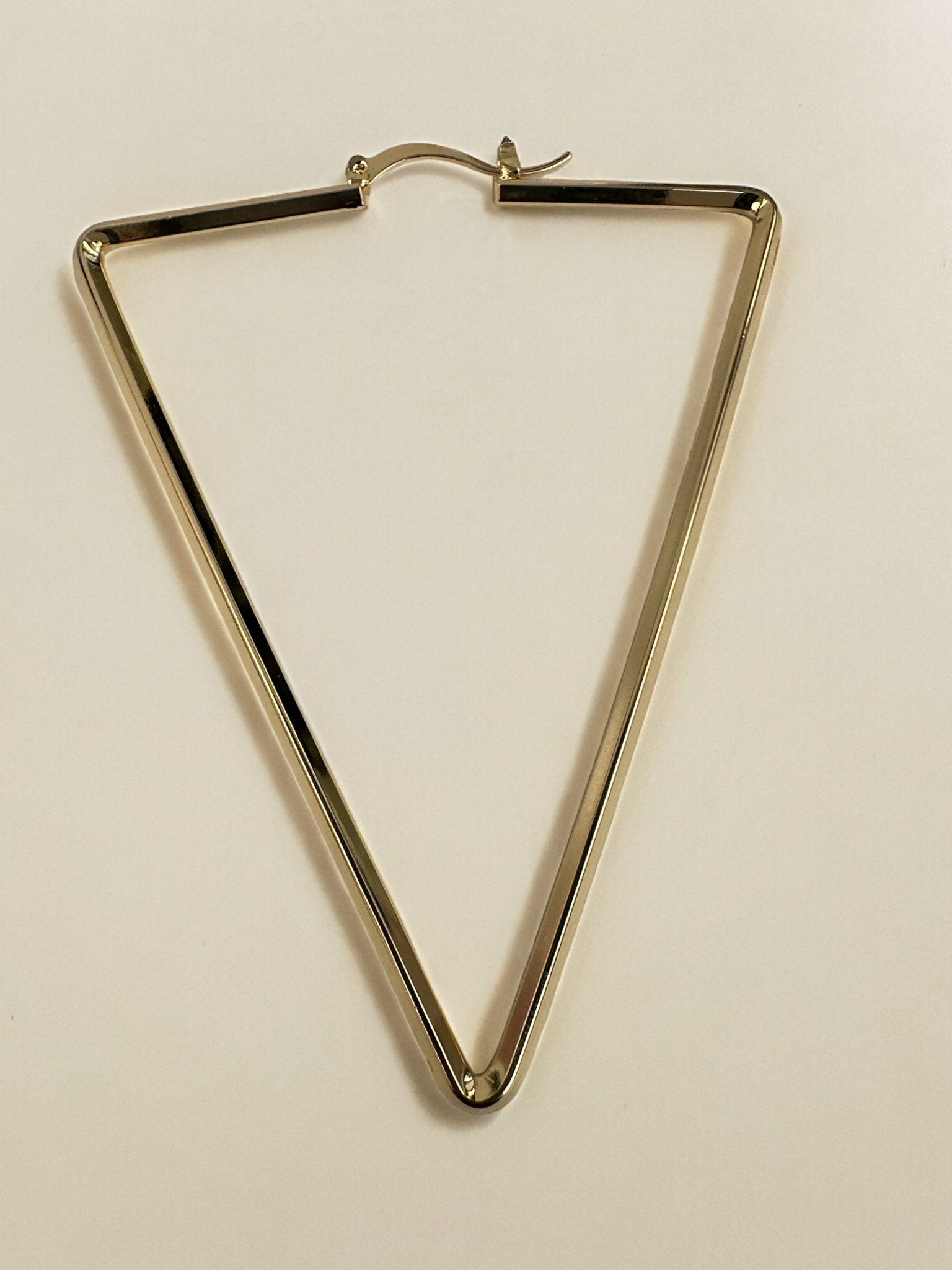 Medium Triangle Statement Hoop Earrings - Fatisha Boutique