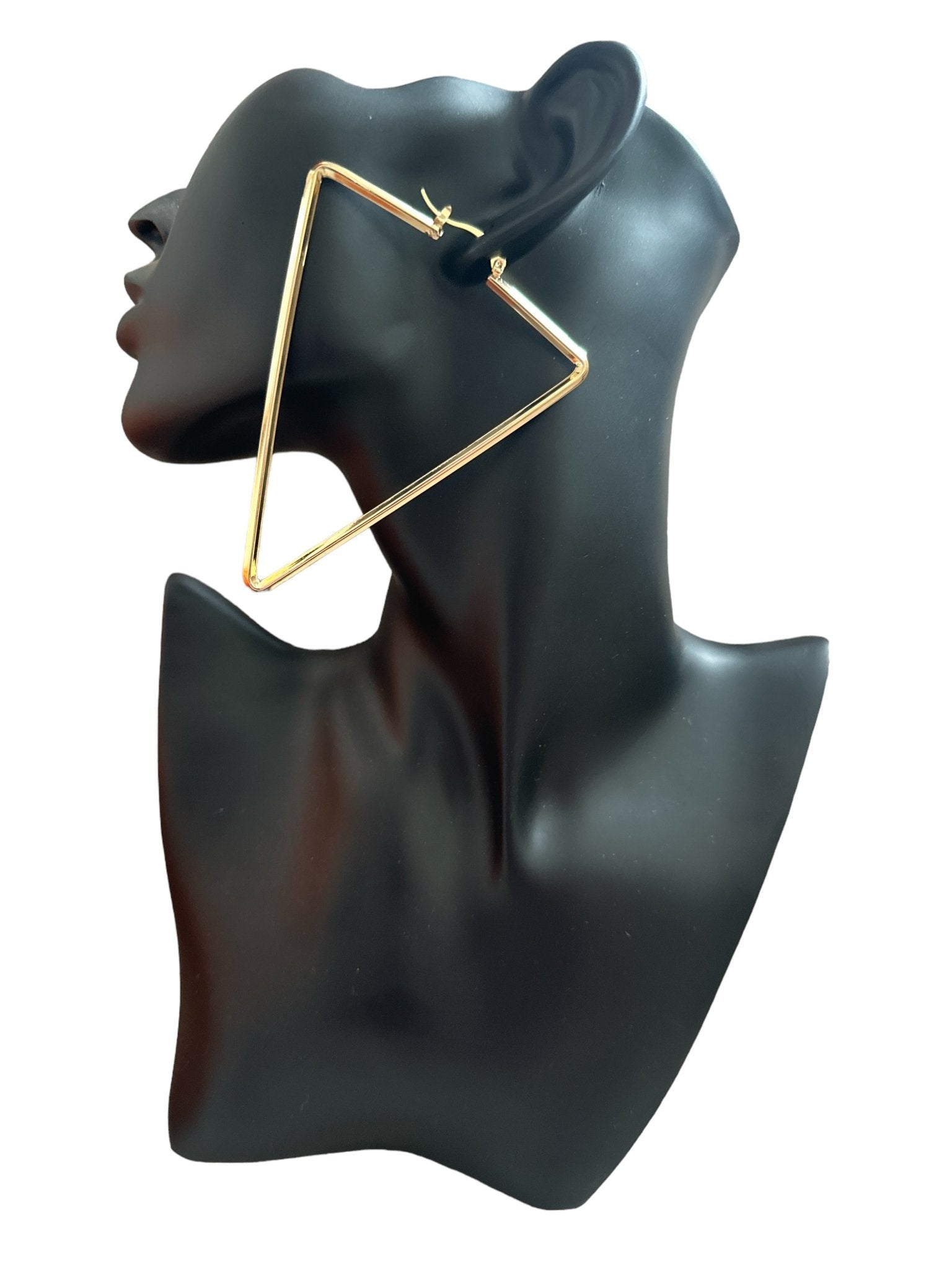Medium Triangle Statement Hoop Earrings - Fatisha Boutique
