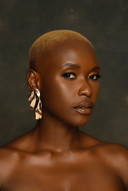 Metal Statement Irregular Stud Earrings - Fatisha Boutique