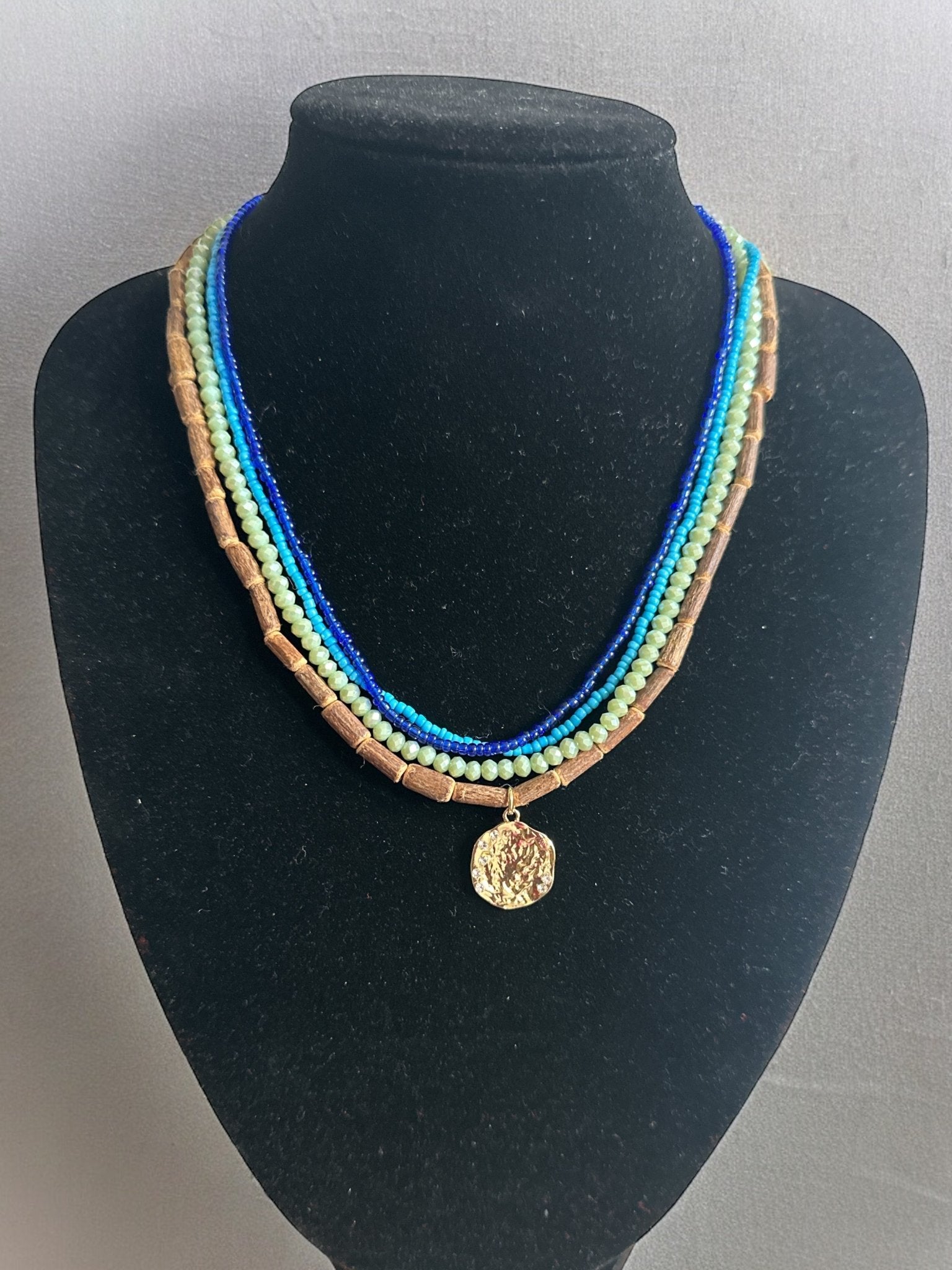 Multi - Strand Beaded Ethnic Necklace - Fatisha Boutique