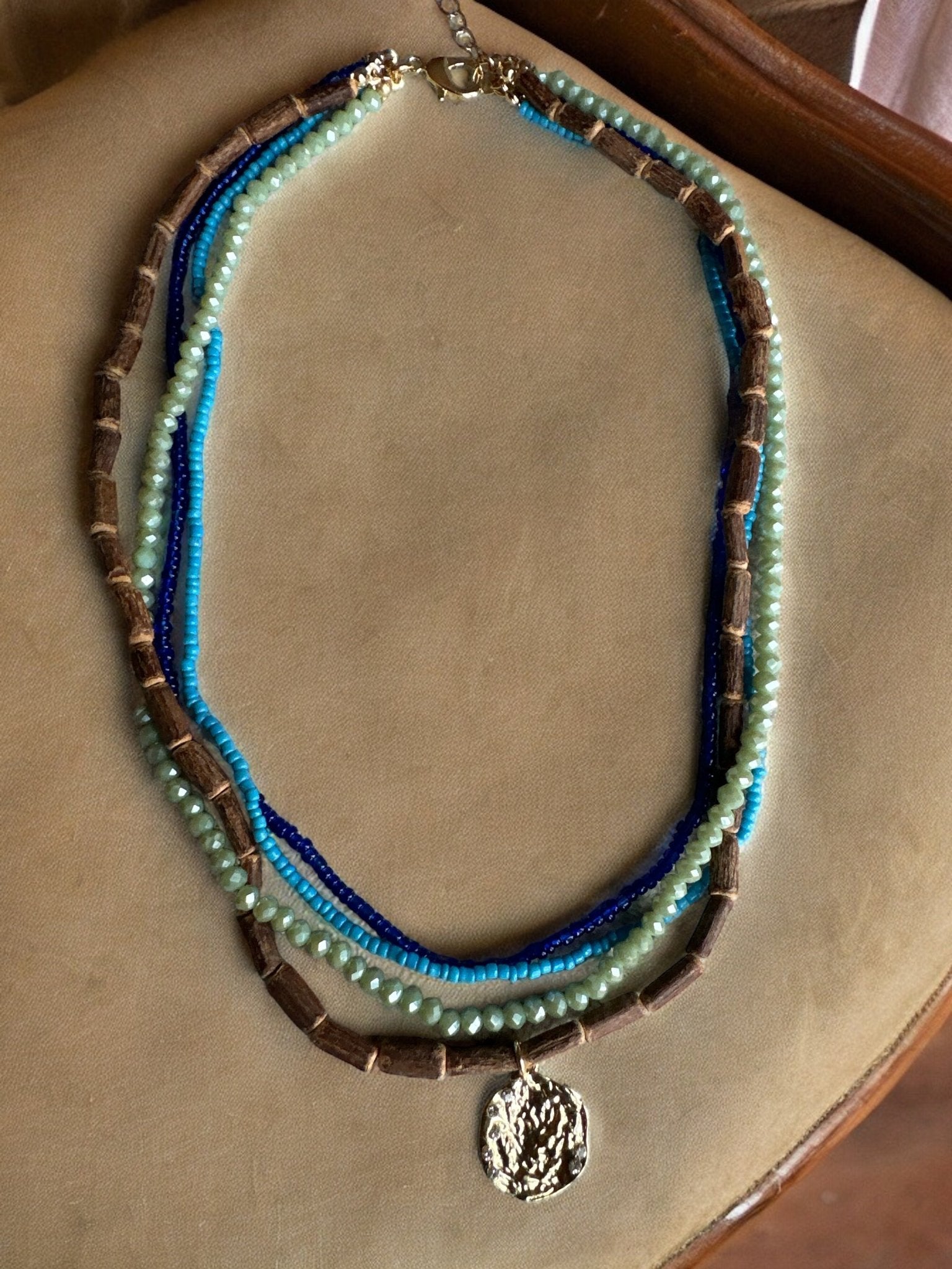 Multi - Strand Beaded Ethnic Necklace - Fatisha Boutique