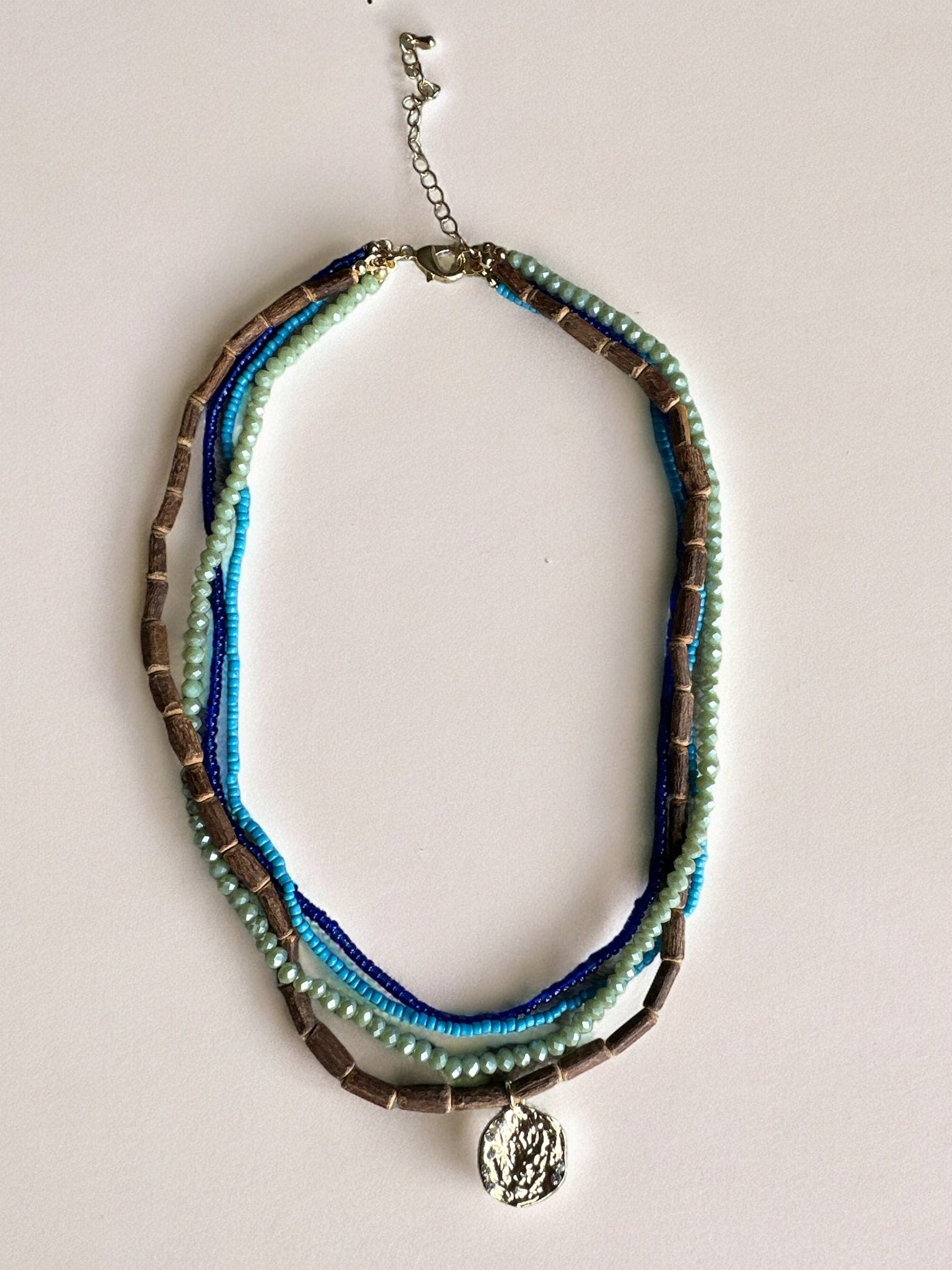 Multi - Strand Beaded Ethnic Necklace - Fatisha Boutique