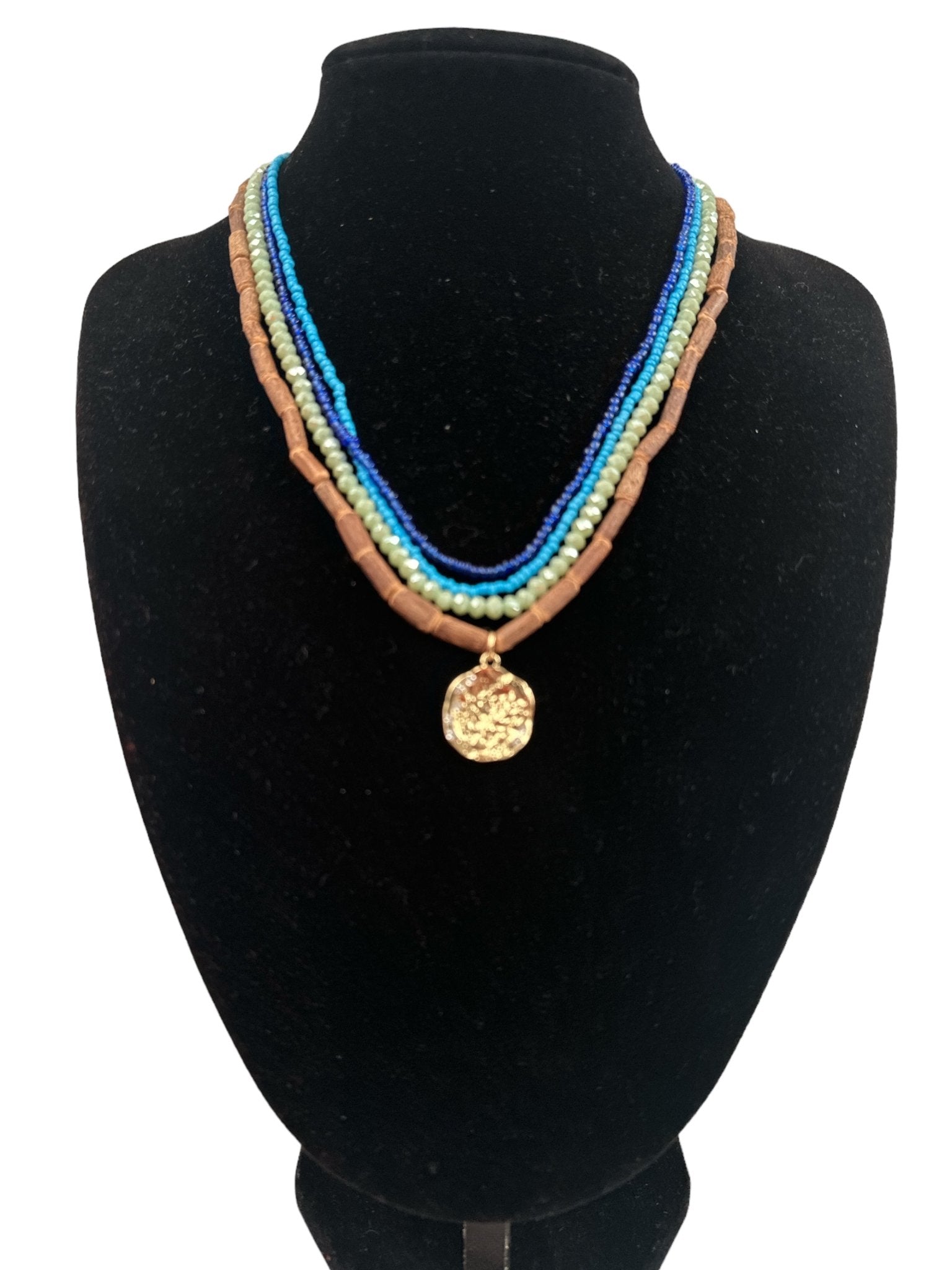 Multi - Strand Beaded Ethnic Necklace - Fatisha Boutique