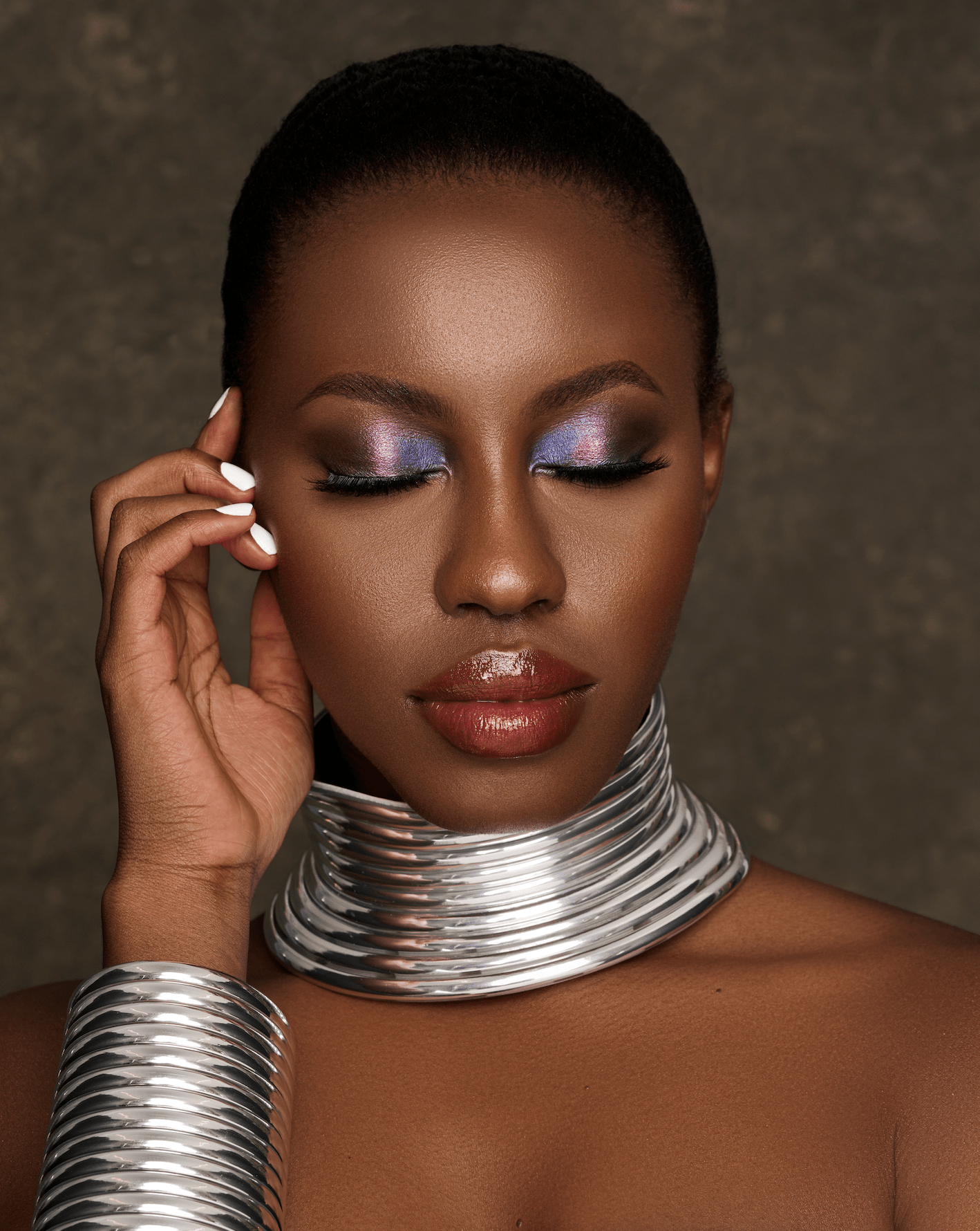 Ndebele Choker Necklace with One Cuff Sets - Fatisha Boutique