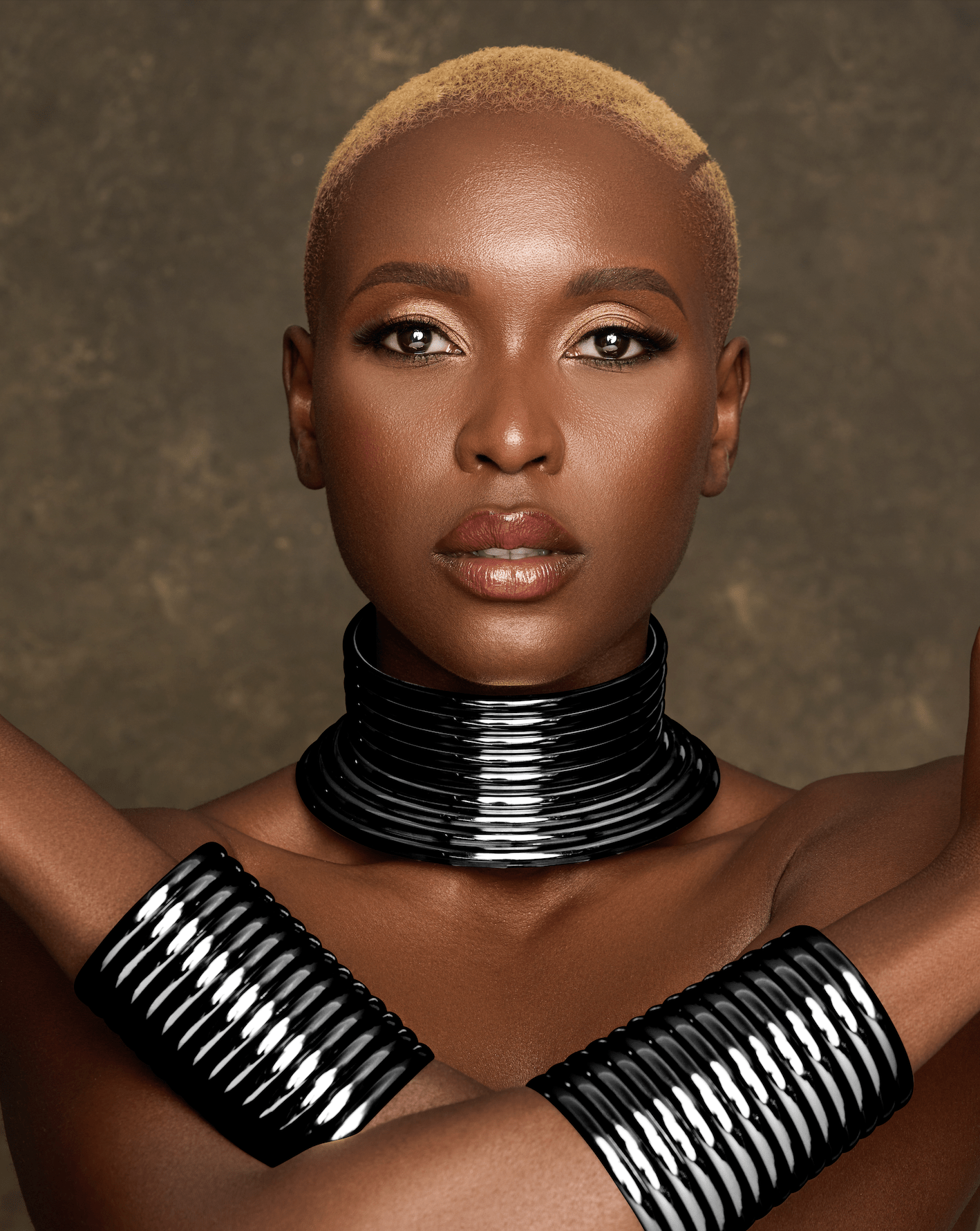 Ndebele Collar Choker Necklace with Two Matching Cuffs – Statement Jewellery Set - Fatisha Boutique