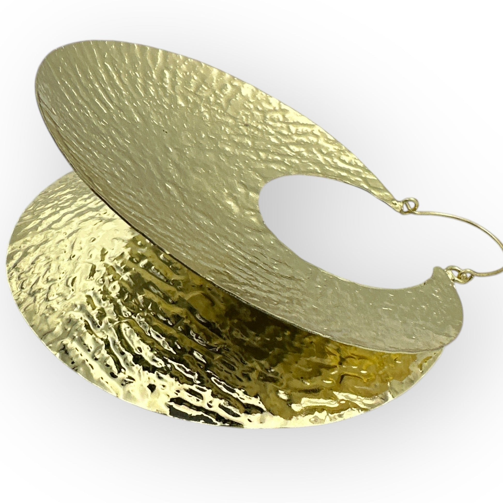 Oversized Bold Fulani - Style Gold Hoop Earrings - African Heritage Statement Jewellery - Fatisha Boutique
