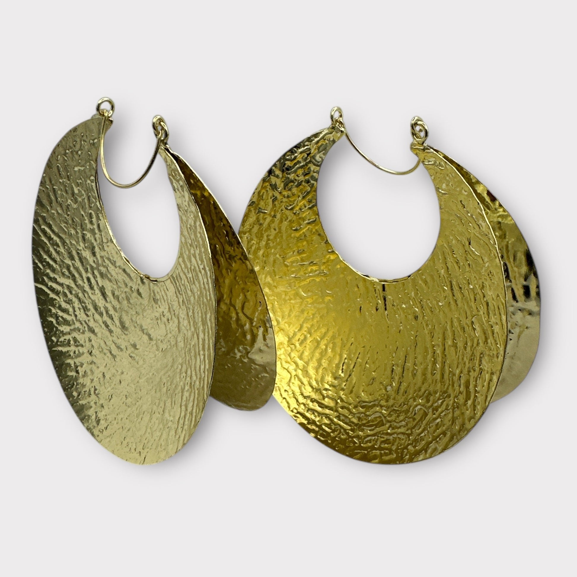 Oversized Bold Fulani - Style Gold Hoop Earrings - African Heritage Statement Jewellery - Fatisha Boutique