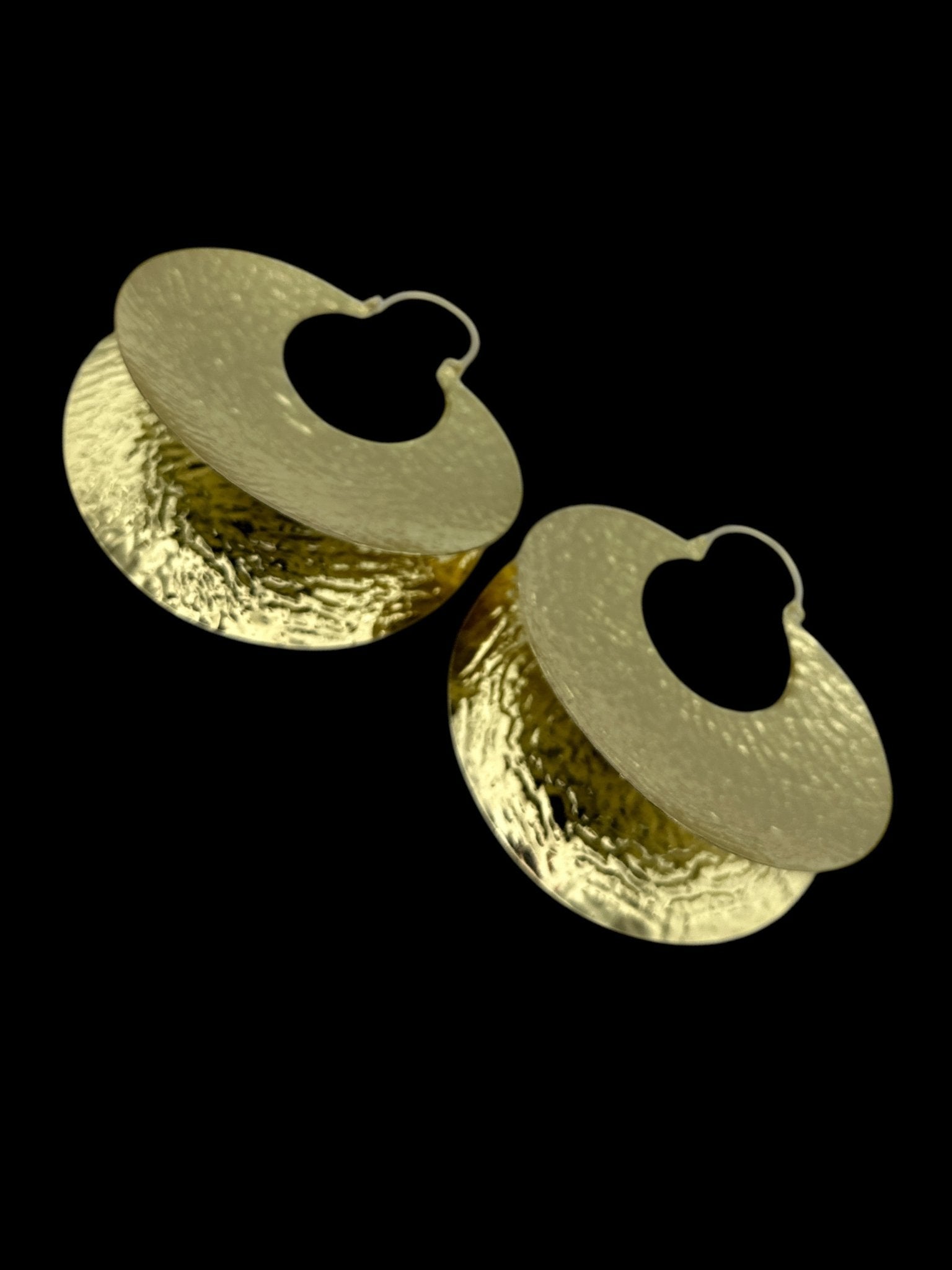 Oversized Bold Fulani - Style Gold Hoop Earrings - African Heritage Statement Jewellery - Fatisha Boutique