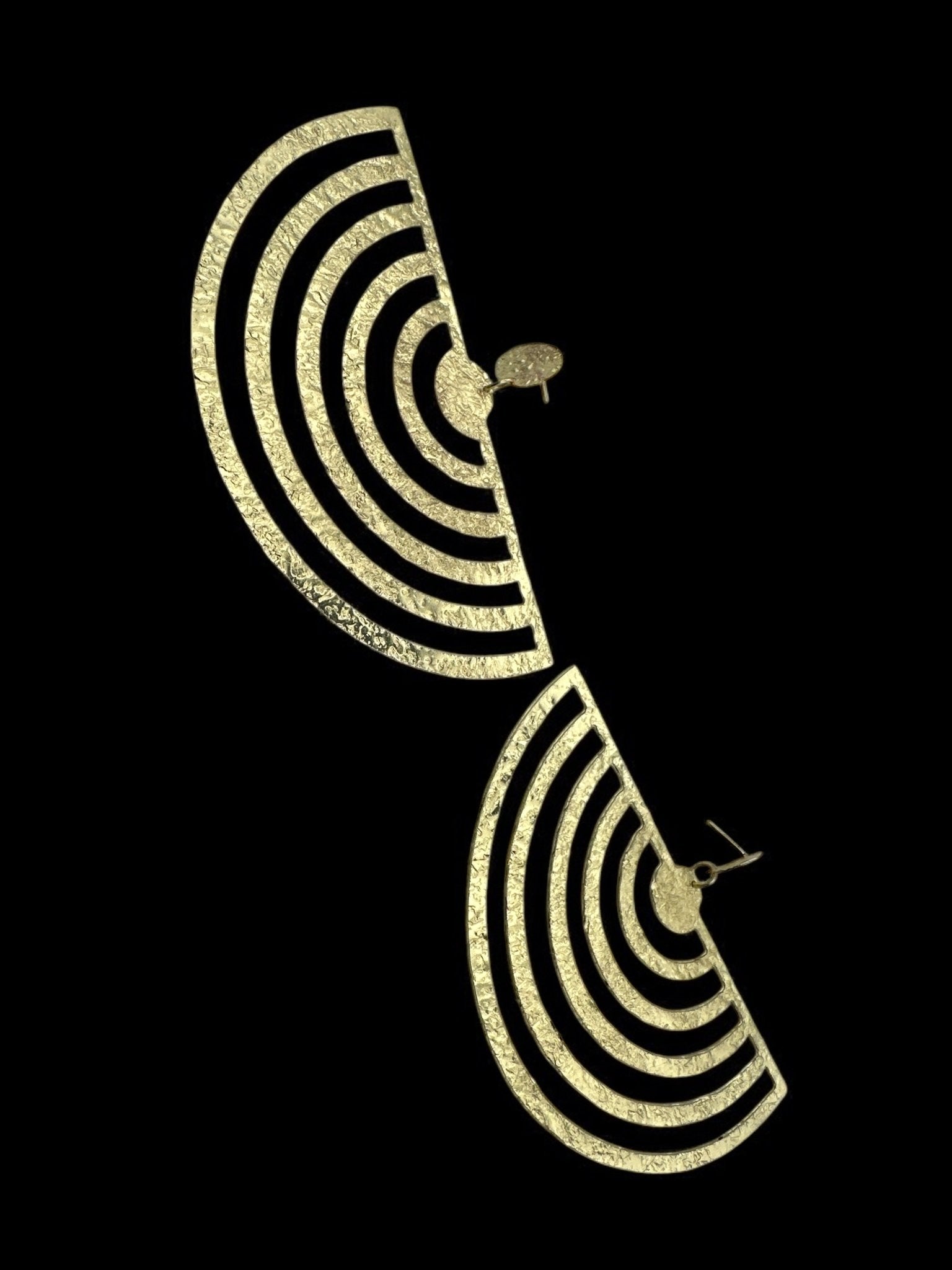 Oversized Brass Bold Statement Earrings - Fatisha Boutique