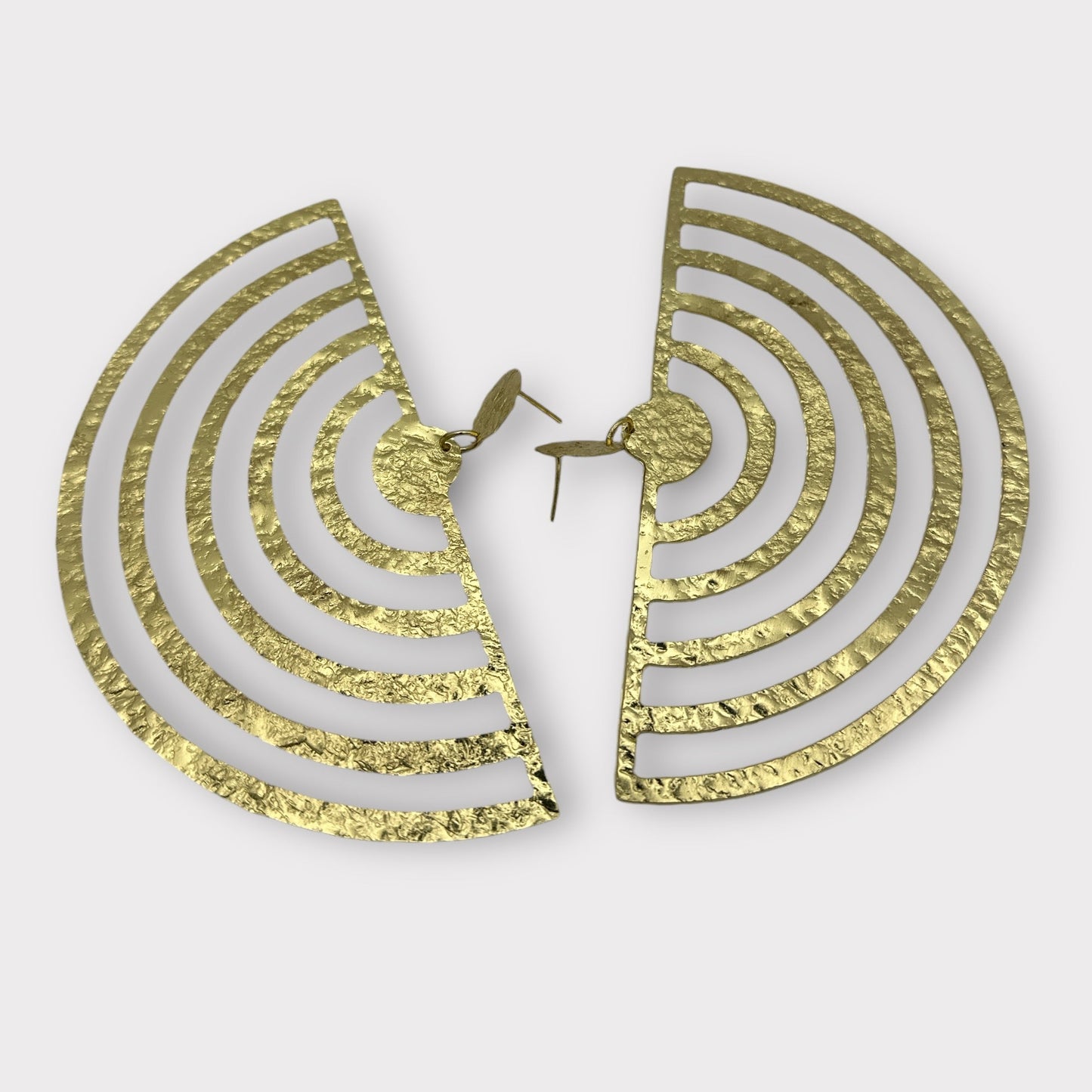 Oversized Brass Bold Statement Earrings - Fatisha Boutique