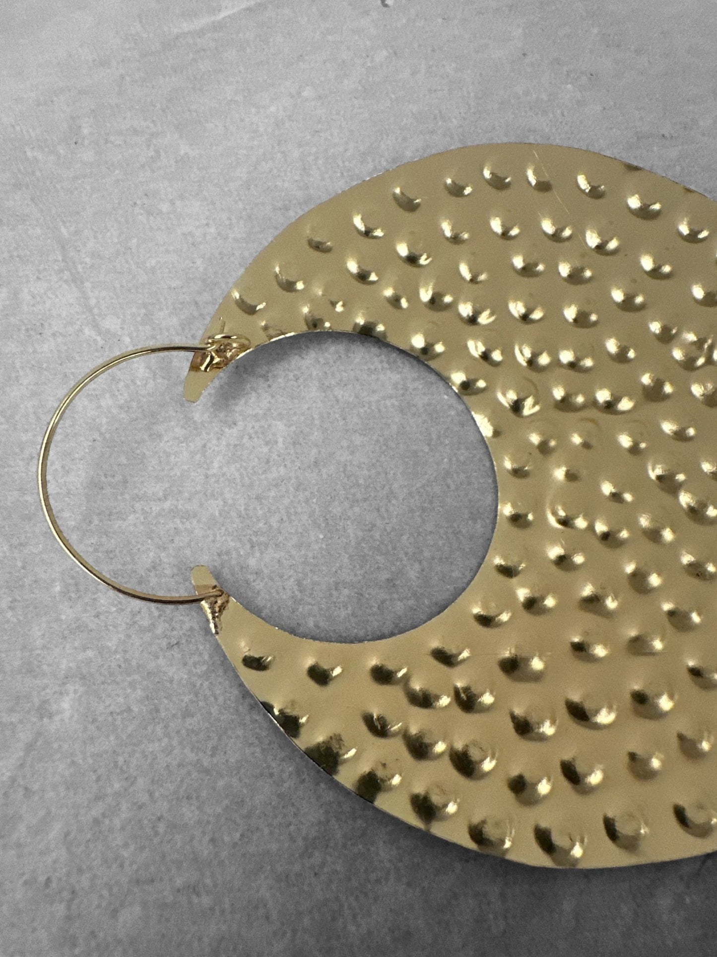 Oversized Brass Statement Earrings - Fatisha Boutique