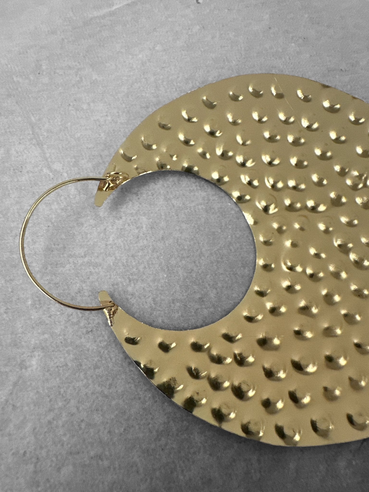 Oversized Brass Statement Earrings - Fatisha Boutique